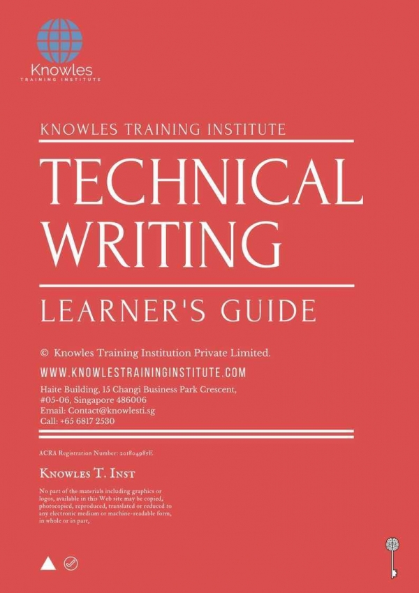 technical writing training course description